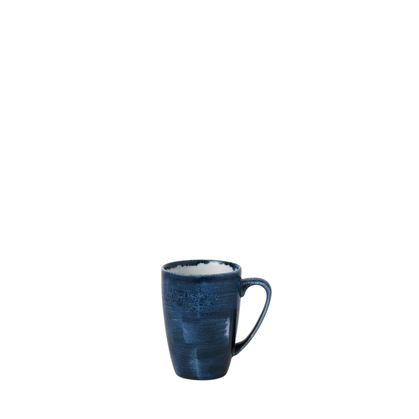 Churchill Plume Ultramarine mok 340 ml – porselein met gekleurde coupe-rand voor lunchrooms