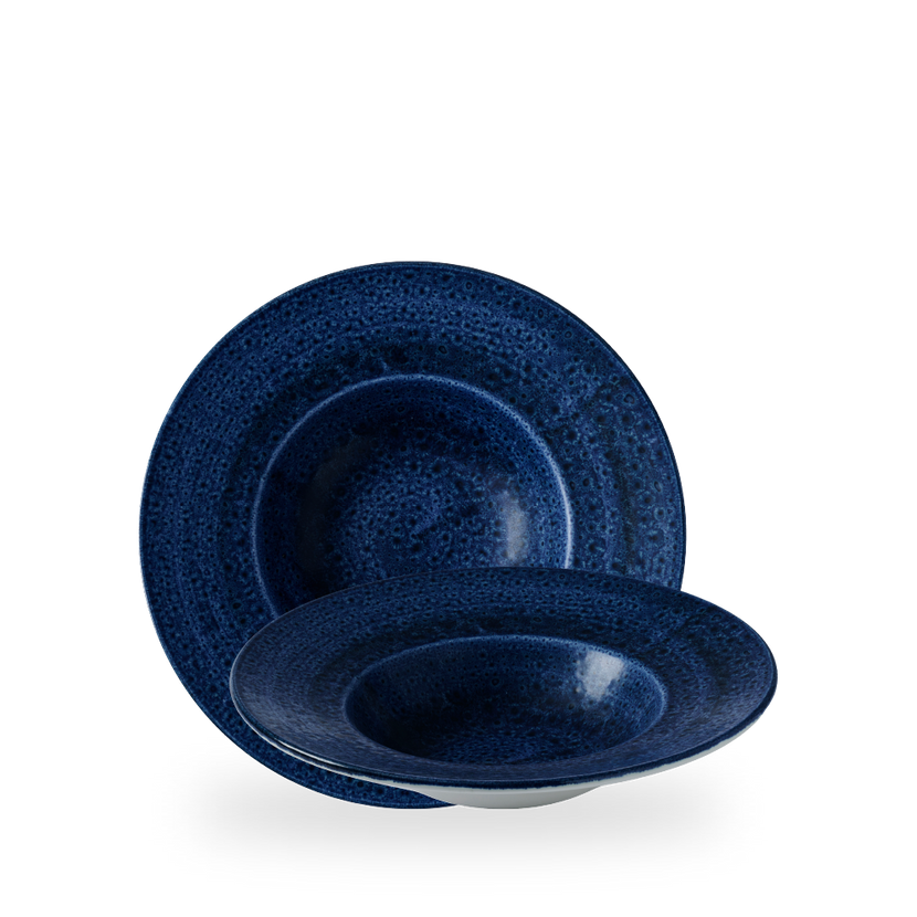 Churchill Stonecast Plume Ultramarine kom met brede rand 24 cm