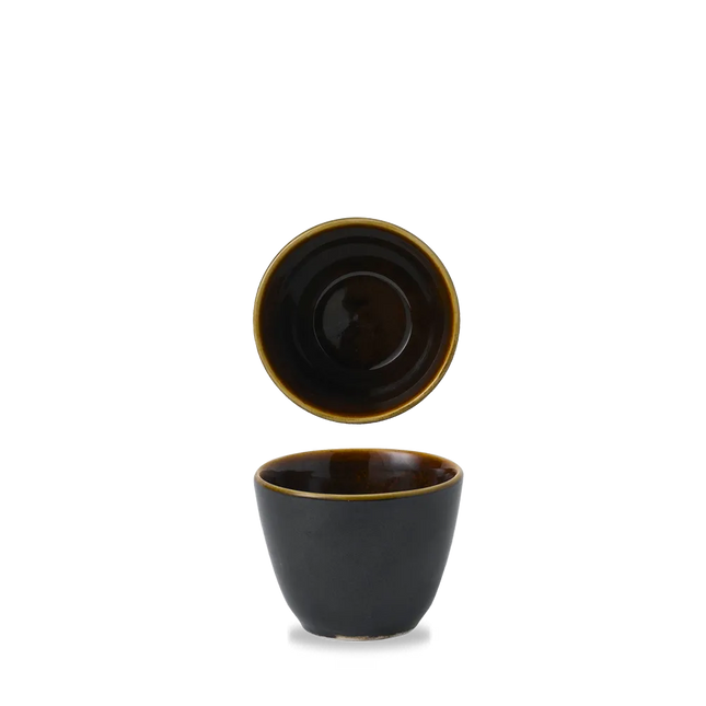 Churchill Nourish Black Onyx tweekleurige mok 295 ml – stapelbaar, breukvast stoneware servies voor bars