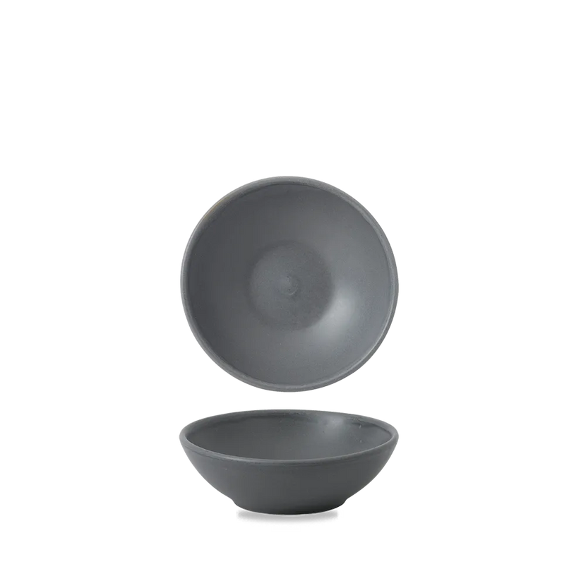 Churchill Nourish Seattle Grey ondiepe kom 11,7x3,8 cm – stapelbaar, breukvast stoneware servies voor horeca