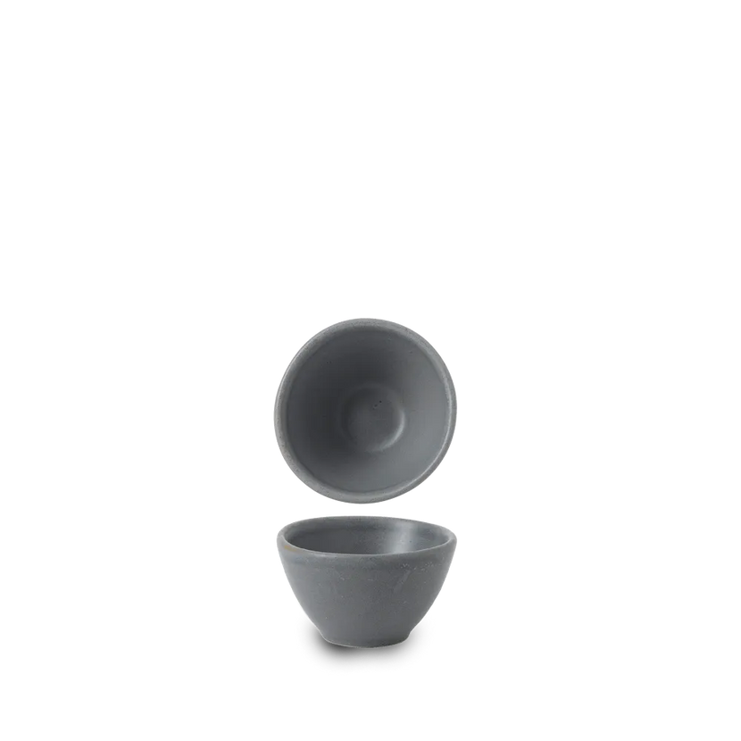 Churchill Nourish Seattle Grey dipschaaltje 6,9x4 cm – stapelbaar, breukvast stoneware servies voor catering