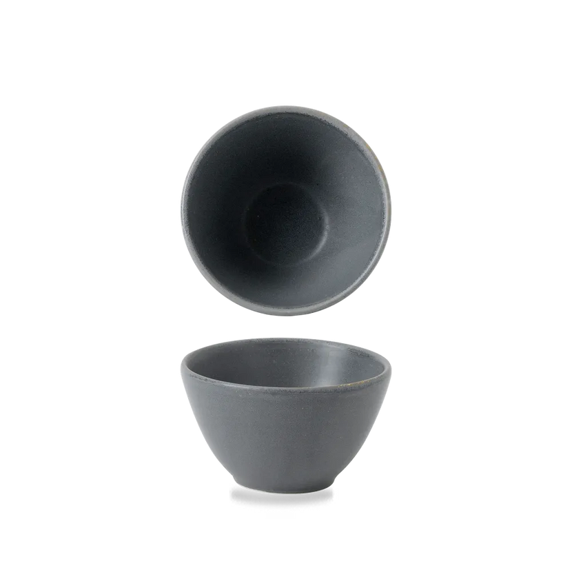 Churchill Nourish Seattle Grey diepe kom 10,2x5,9 cm – stapelbaar, breukvast stoneware servies voor brasseries