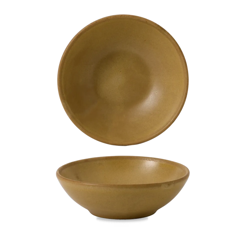 Churchill Nourish Petra Sand ondiepe kom 11,7x3,8cm – stapelbaar, breukvast stoneware servies voor lunchrooms