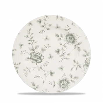 Churchill Rose Chintz Grey bord 21cm – vitrified porselein met bloemmotief voor banqueting