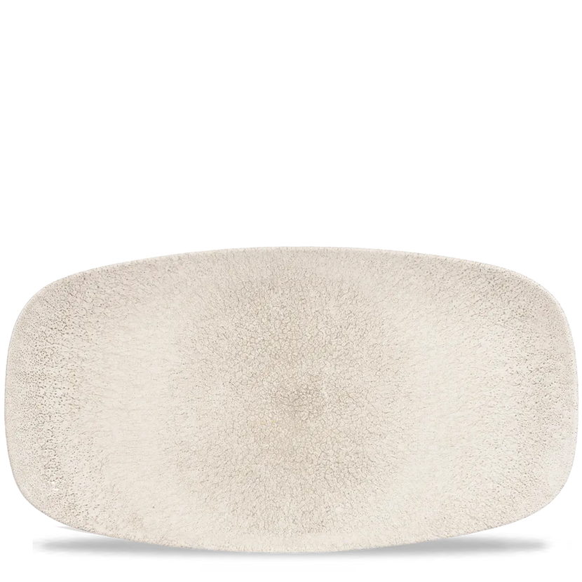 Churchill Raku Agate Grey ovaal chef's bord 35.5x18.9cm – reactief geglazuurd stoneware voor fine dining