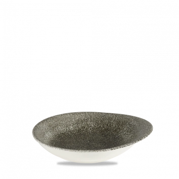 Churchill Raku Quartz Black rond schaaltje 18.5x16.8cm – reactief geglazuurd stoneware voor buffetten