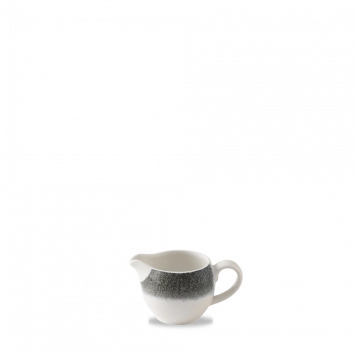 Churchill Raku Quartz Black kannetje 110 ml – zwart porseleinen schenkkannetje voor horeca en bars