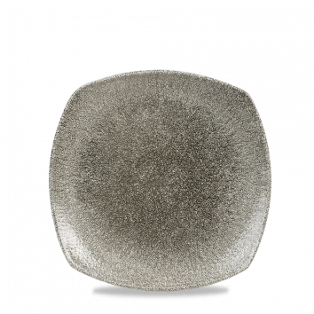 Churchill Raku Quartz Black vierkant bord 22cm – reactief geglazuurd stoneware voor lunchrooms