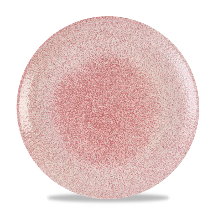 Churchill Raku Pink Quartz coupe bord Ø 28,8 cm – groot roze reactief glazuur bord voor horeca