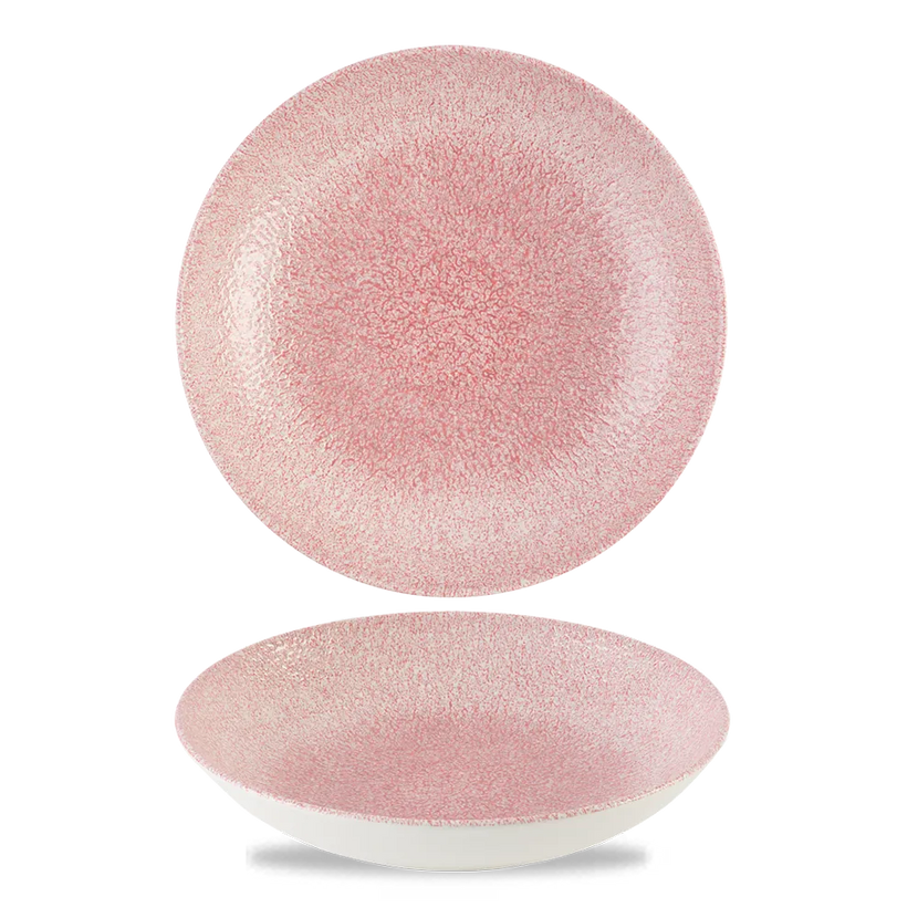 Churchill Raku Pink Quartz coupe kom Ø 24,8 cm – ruime roze serveerkom voor horeca