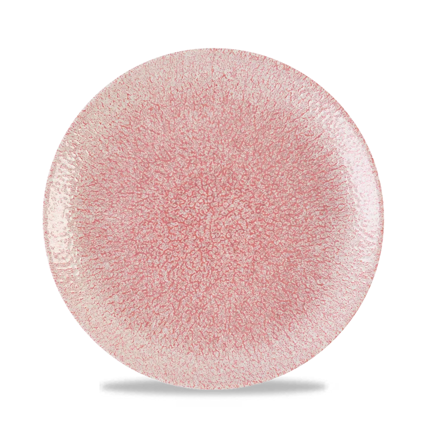 Churchill Raku Pink Quartz coupe bord Ø 21,7 cm – roze bord met reactief glazuur voor horeca