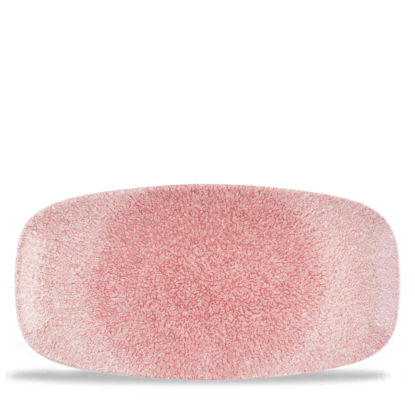 Churchill Raku Pink Quartz chef's ovaal bord – langwerpig roze bord voor horecapresentatie
