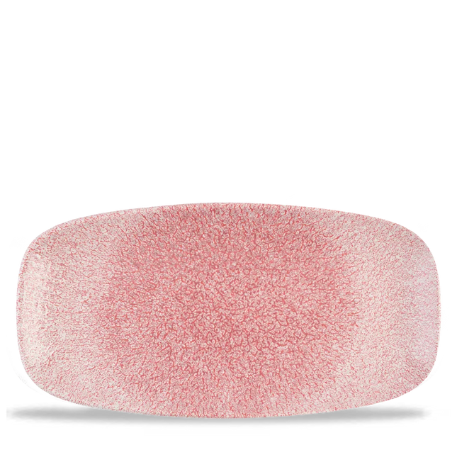 Churchill Raku Pink Quartz chef's ovaal bord – langwerpig roze bord voor horecapresentatie