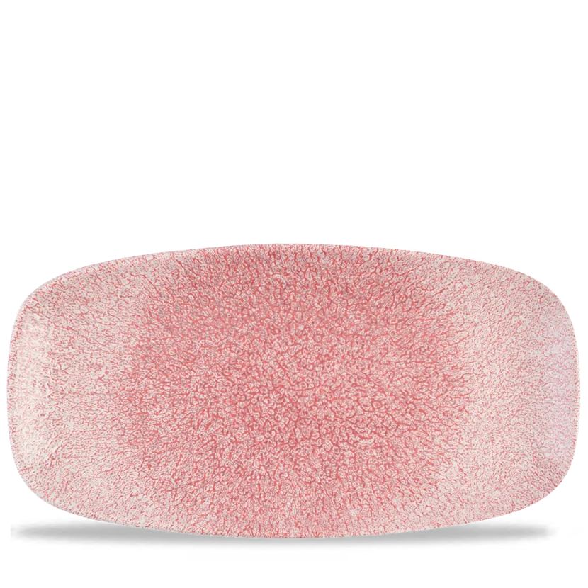 Churchill Raku Pink Quartz chef's ovaal bord groot – langwerpig roze bord voor fine dining