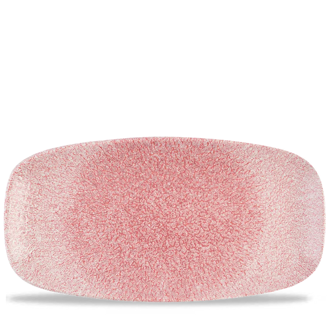 Churchill Raku Pink Quartz chef's ovaal bord groot – langwerpig roze bord voor fine dining