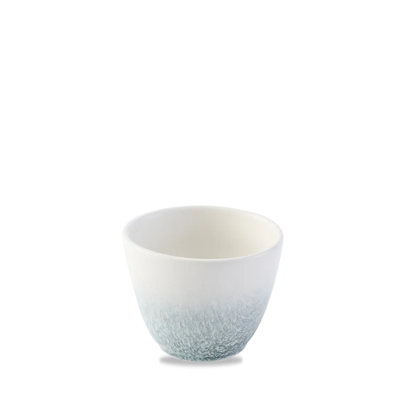 Churchill Raku Topaz Blue frietbeker 290 ml – gereactiveerd glazuur mok voor snacks