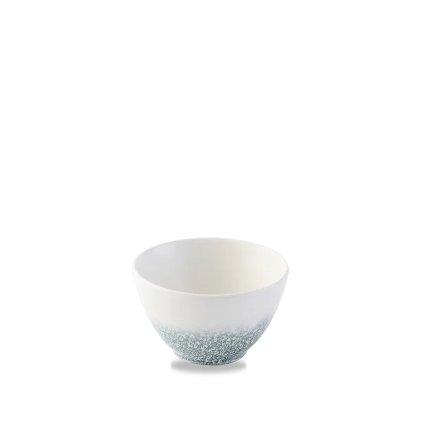 Churchill Raku Topaz Blue diepe kom 227 ml – gereactiveerd glazuur kom voor soep en snacks