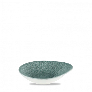 Churchill Raku Topaz Blue ronde schaal 16,1 x 14,5 cm – blauw gespikkeld porseleinen schaaltje voor fine dining