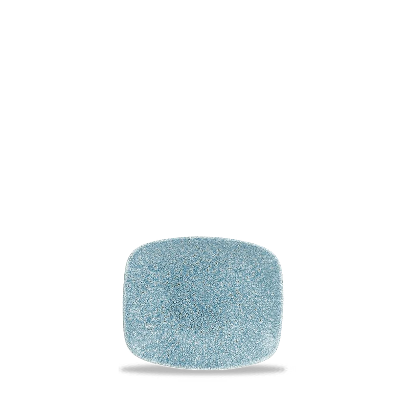 Churchill Raku Topaz Blue ovaal chefsbordje 6 x 13 cm – klein porseleinen presentatiebordje voor fine dining