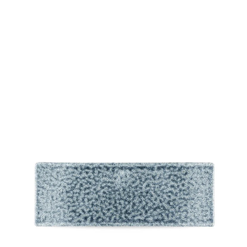 Churchill Raku Topaz Blue ovaal bord 25x9 cm – blauw reactief glazuur bord voor fine dining