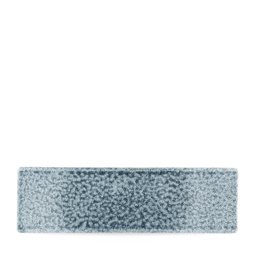 Churchill Raku Topaz Blue ovaal bord 30x9 cm – langwerpig blauw bord voor restaurants