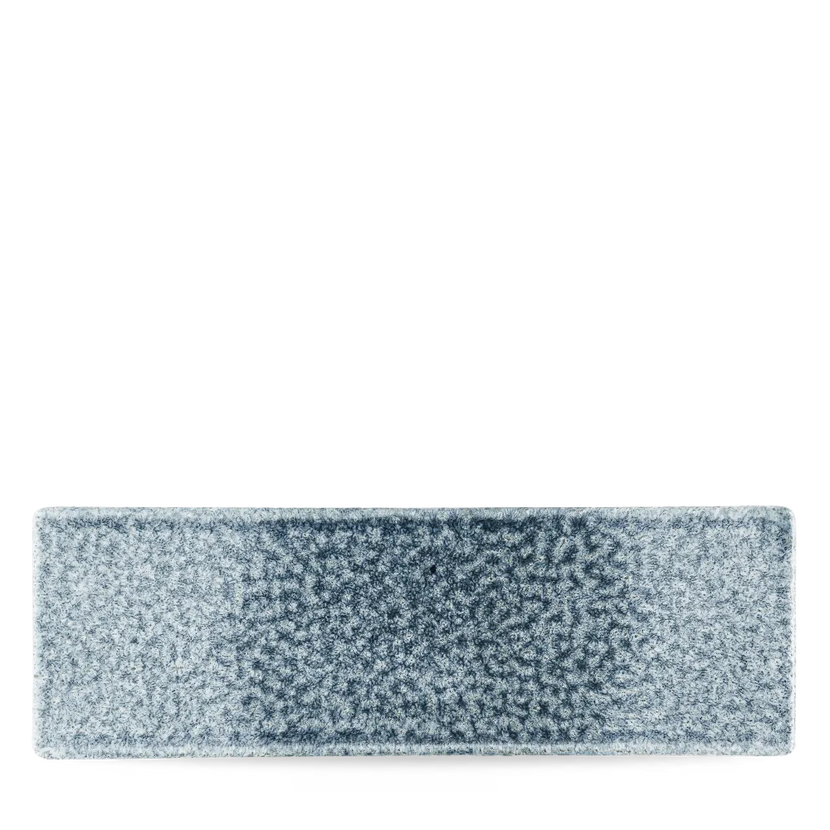 Churchill Raku Topaz Blue ovaal bord 33x11 cm – groot blauw bord voor horecapresentatie