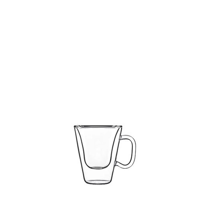 Luigi Bormioli Thermic Glass espressino kopjes set – dubbelwandige glaasjes voor espresso