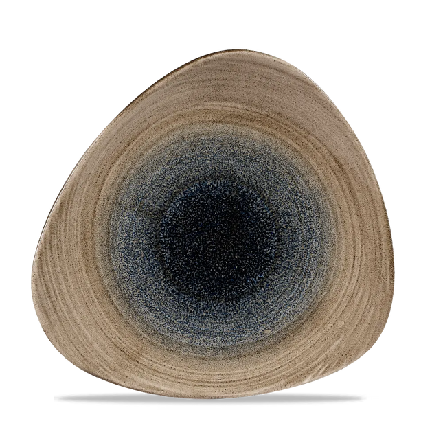 Churchill Stonecast Aqueous Bayou Lotus bord Ø 23 cm – blauw gemarmerd porseleinen bord voor restaurants