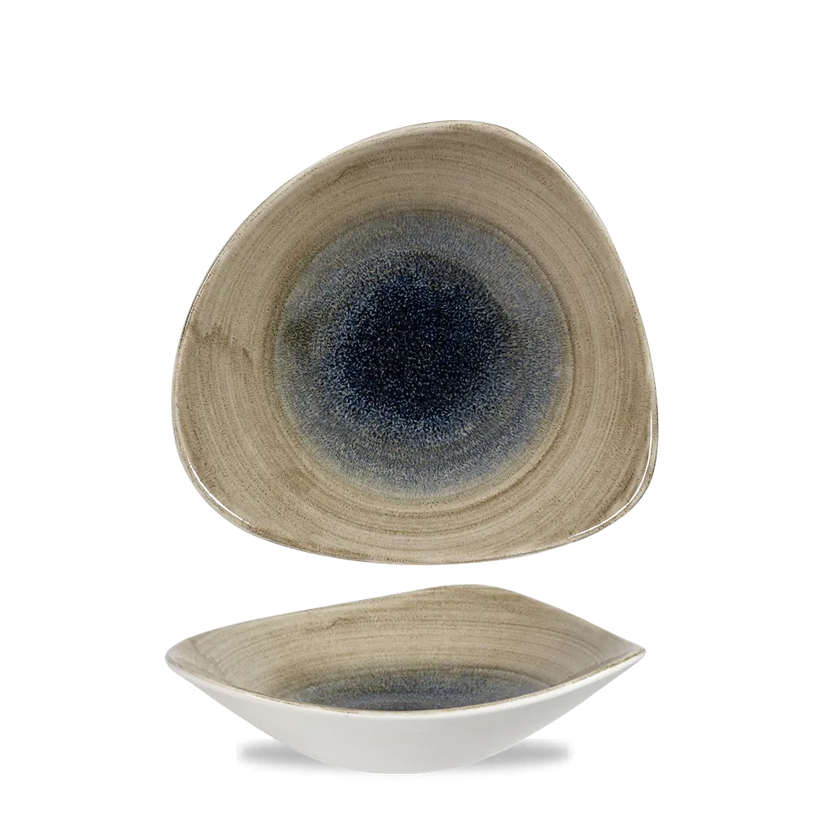 Churchill Stonecast Aqueous Bayou Lotus kom Ø 23 cm – blauw reactief glazuur porseleinen kom voor horeca