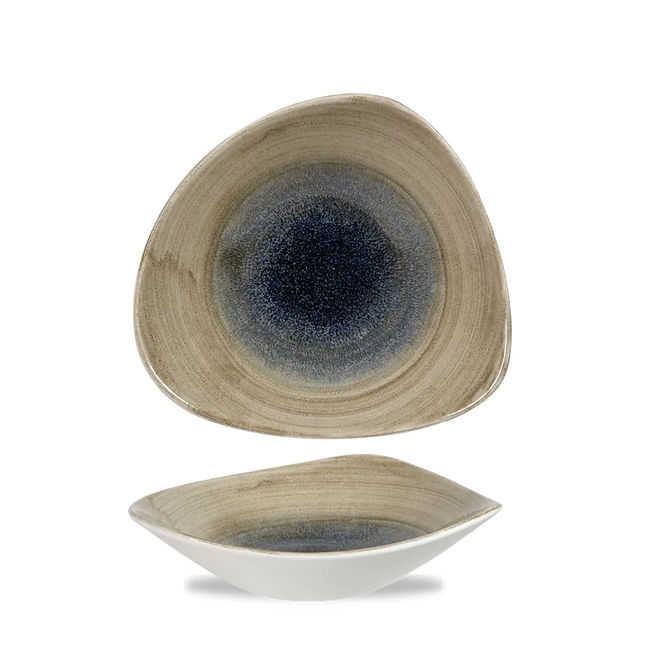 Churchill Stonecast Aqueous Bayou Lotus kom Ø 23 cm – blauw reactief glazuur porseleinen kom voor horeca