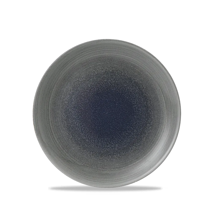 Churchill Stonecast Aqueous Fjord evolve coupebord Ø 21,7 cm – blauwgrijs porseleinen bord voor fine dining
