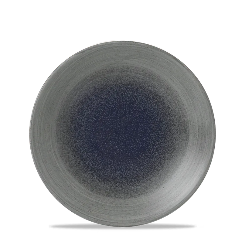 Churchill Stonecast Aqueous Fjord diep coupebord Ø 22,5 cm – blauwgrijs porseleinen bord voor restaurants