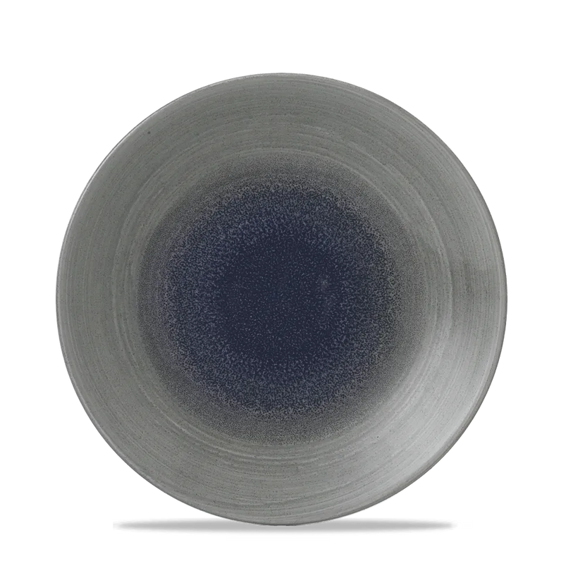 Churchill Stonecast Aqueous Fjord diep coupebord Ø 25,5 cm – blauwgrijs porseleinen bord voor horeca