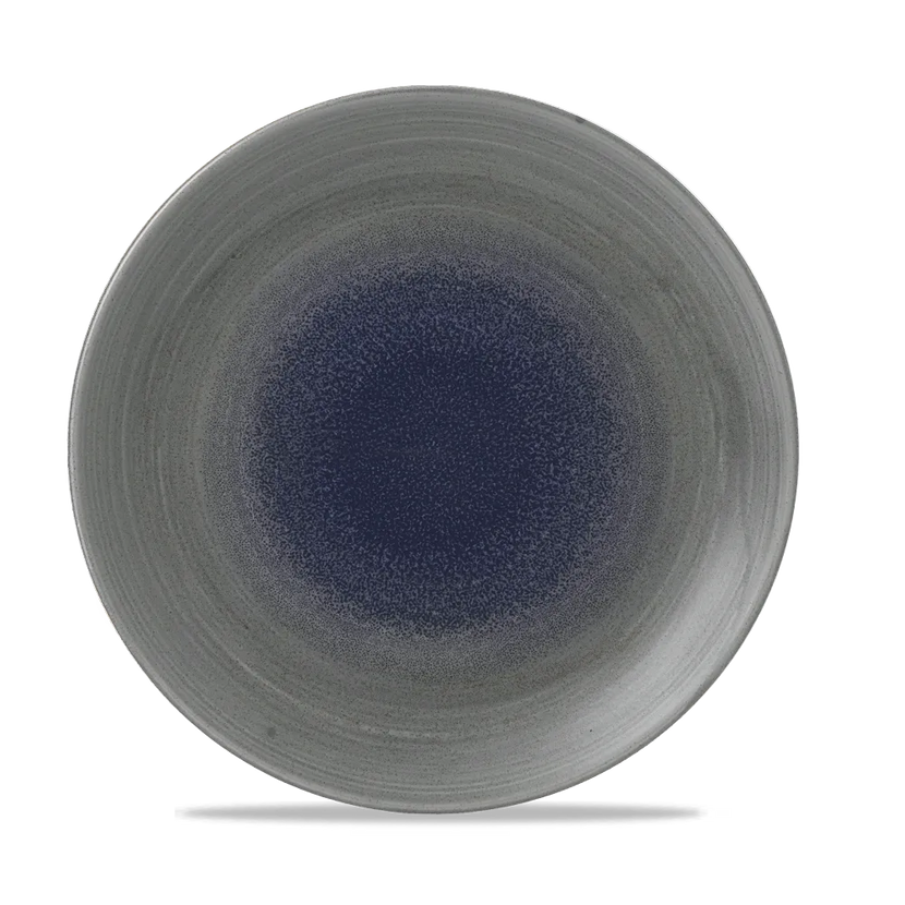 Churchill Stonecast Aqueous Fjord diep coupebord Ø 28,1 cm – blauwgrijs porseleinen bord voor fine dining