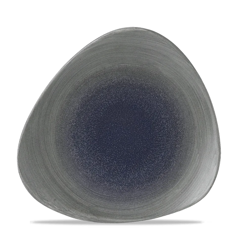 Churchill Stonecast Aqueous Fjord Lotus bord Ø 22,9 cm – blauwgrijs porseleinen bord voor restaurants