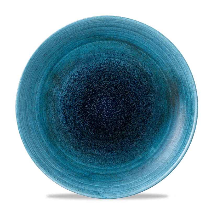 Churchill Aqueous Lagoon evolve coupebord Ø 28,8 cm – turquoise porseleinen bord voor fine dining