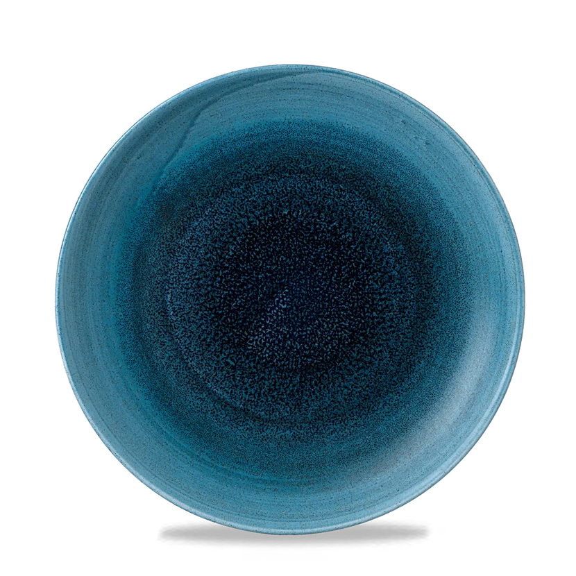 Churchill Aqueous Lagoon evolve coupebord Ø 21,7 cm – turquoise porseleinen bord voor horeca
