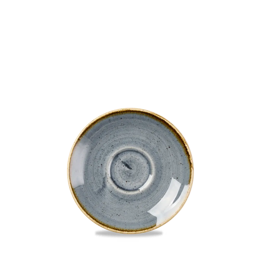 Churchill Stonecast Blueberry espressoschotel Ø 11,8 cm – gespikkelde schotel voor koffie