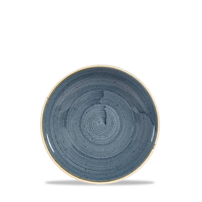 Churchill Stonecast Blueberry coupekom Ø 18 cm – paarsblauw gemarmerd porseleinen kom voor horeca