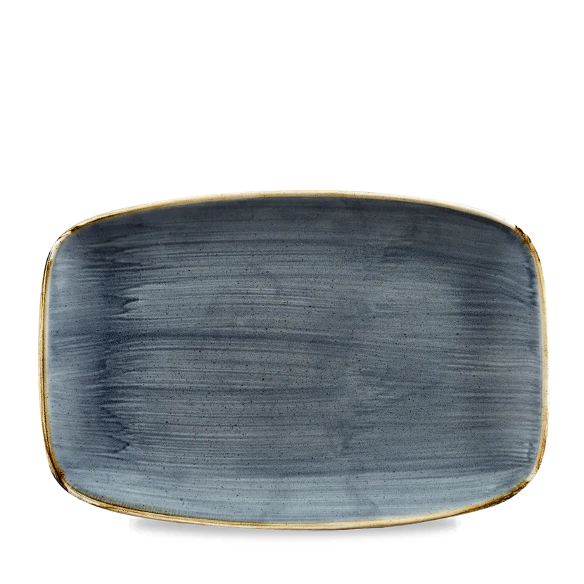 Churchill Stonecast Blueberry ovaal chefsbord 30 x 19,9 cm – paarsblauw porseleinen bord voor fine dining