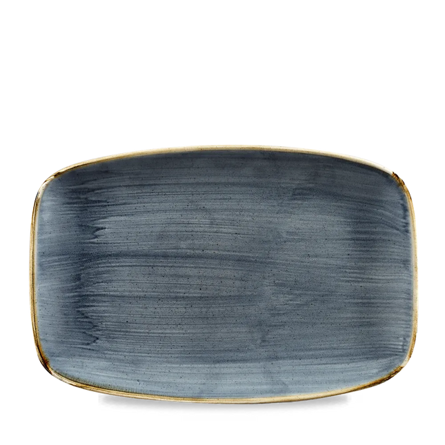 Churchill Stonecast Blueberry ovaal chefsbord 30 x 19,9 cm – paarsblauw porseleinen bord voor fine dining