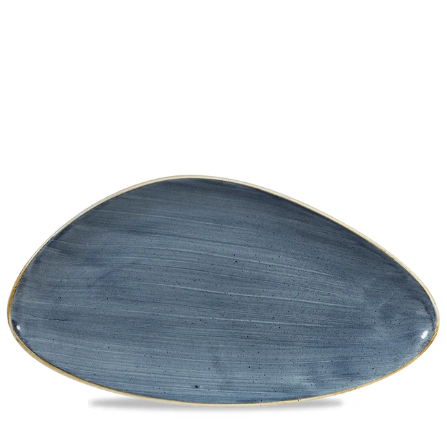 Churchill Stonecast Blueberry driehoekig chefsbord 35,5 x 18,8 cm – groot paarsblauw bord voor fine dining