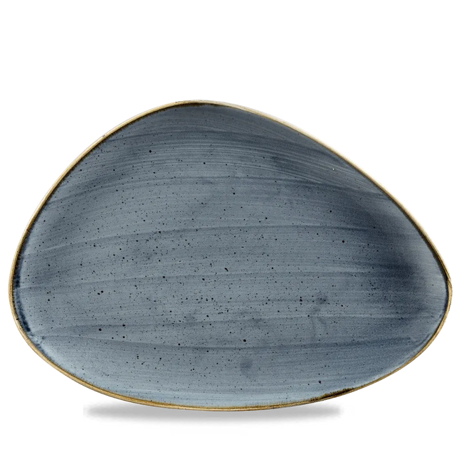 Churchill Stonecast Blueberry driehoekig chefsbord 35,6x25 cm – extra groot paarsblauw bord voor horeca