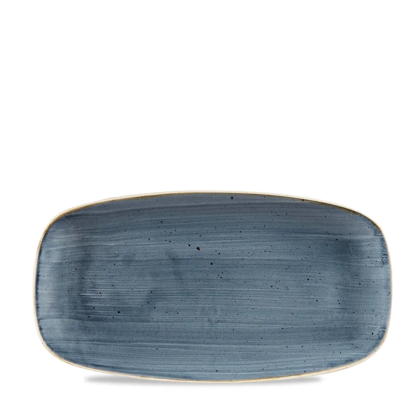 Churchill Stonecast Blueberry ovaal chefsbord 29,8 x 15,3 cm – paarsblauw porseleinen bord voor restaurants