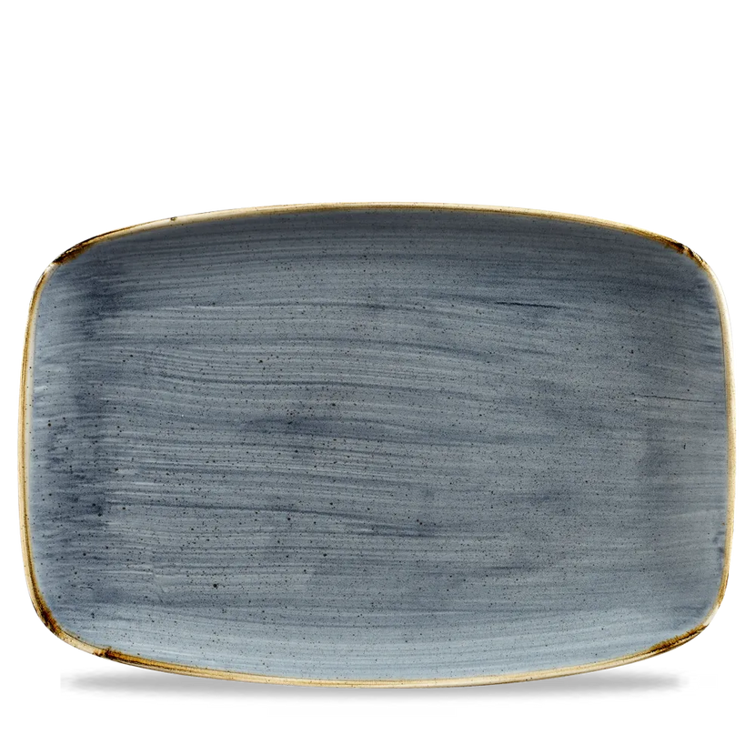 Churchill Stonecast Blueberry ovaal serveerbord 34,4 x 23,4 cm – groot paarsblauw bord voor horeca