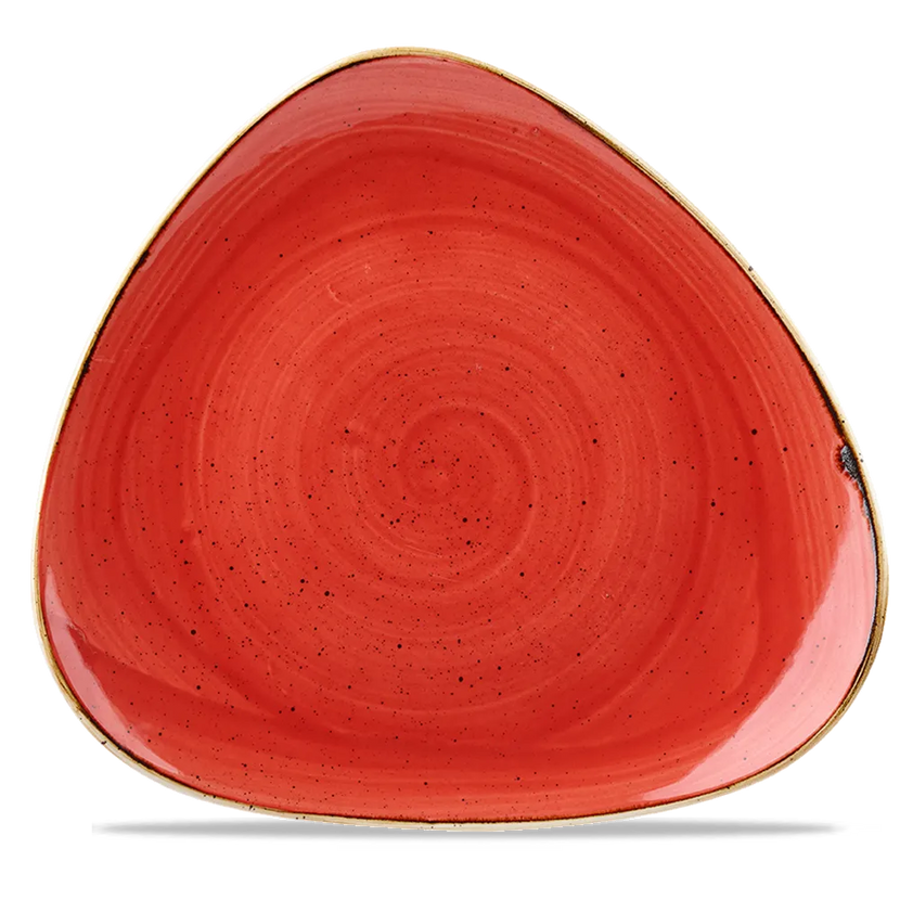 Churchill Stonecast Berry Red Lotus bord Ø 30 cm – groot rood porseleinen bord voor restaurants