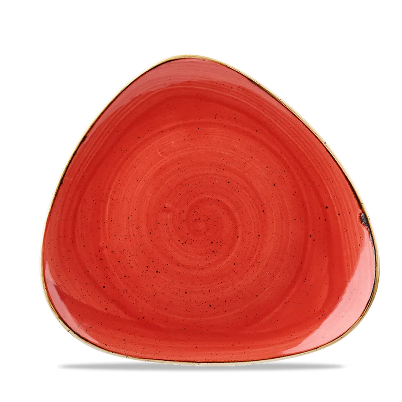 Churchill Stonecast Berry Red Lotus bord Ø 18 cm – klein rood porseleinen bordje voor fine dining