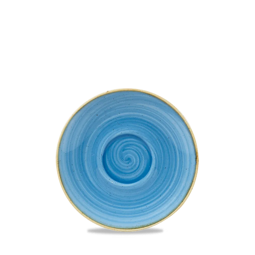 Churchill Stonecast Cornflower Blue cappuccino schotel 104 ml – kobaltblauw porseleinen schotel voor horeca