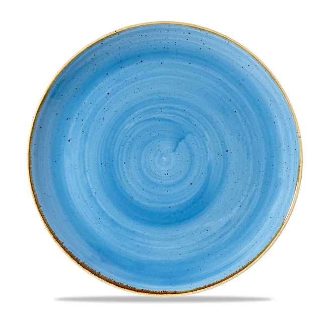 Churchill Stonecast Cornflower Blue coupebord Ø 29 cm – kobaltblauw porseleinen bord voor restaurants