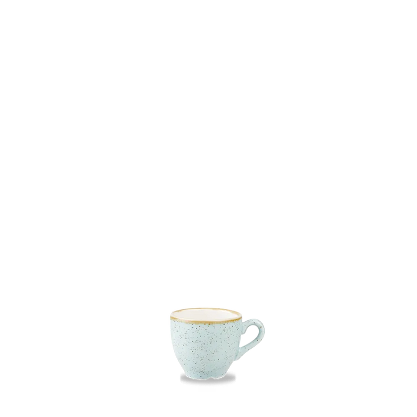 Churchill Stonecast Duck Egg espressokopje 104 ml – zachtblauw porseleinen kopje voor bar en café